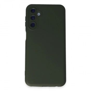 Samsung Galaxy M14 5g Kılıf Nano İçi Kadife Silikon - Koyu Yeşil