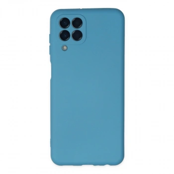 Samsung Galaxy M33 Kılıf Nano İçi Kadife Silikon - Mavi
