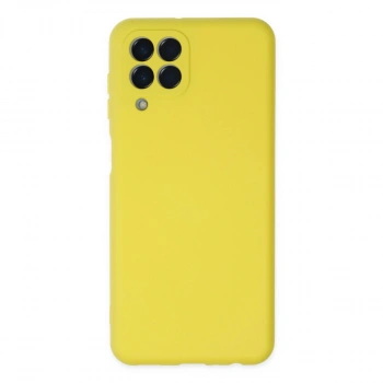 Samsung Galaxy M33 Kılıf Nano İçi Kadife Silikon - Sarı