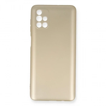 Samsung Galaxy M51 Kılıf First Silikon - Gold