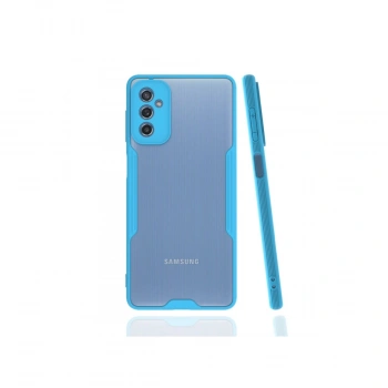 Samsung Galaxy M52 5g Kılıf Platin Silikon - Mavi