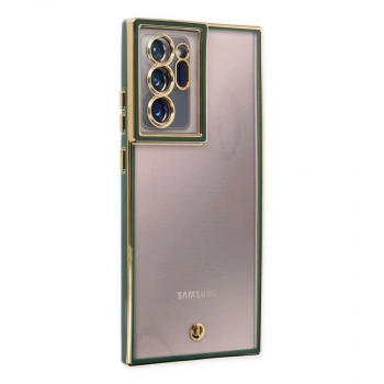 Samsung Galaxy Note 20 Ultra Kılıf Liva Lens Silikon - Yeşil