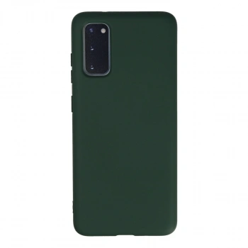 Samsung Galaxy S20 Kılıf Nano İçi Kadife Silikon - Koyu Yeşil