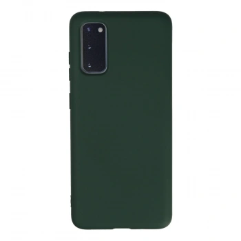 Samsung Galaxy S20 Kılıf Nano İçi Kadife Silikon - Koyu Yeşil