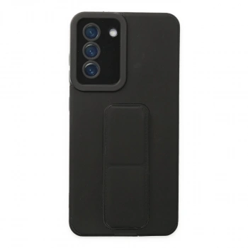 Samsung Galaxy S21 Fe Kılıf Mega Standlı Silikon - Siyah