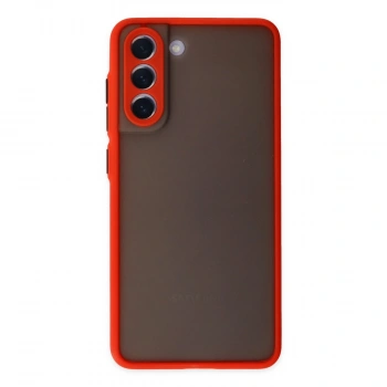 Samsung Galaxy S21 Fe Kılıf Montreal Silikon Kapak - Kırmızı