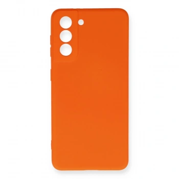 Samsung Galaxy S21 Fe Kılıf Nano İçi Kadife Silikon - Turuncu