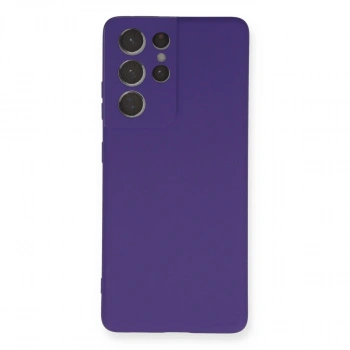 Samsung Galaxy S21 Ultra Kılıf Nano İçi Kadife Silikon - Mor