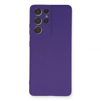Samsung Galaxy S21 Ultra Kılıf Nano İçi Kadife Silikon - Mor
