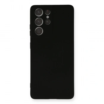 Samsung Galaxy S21 Ultra Kılıf Nano İçi Kadife Silikon - Siyah