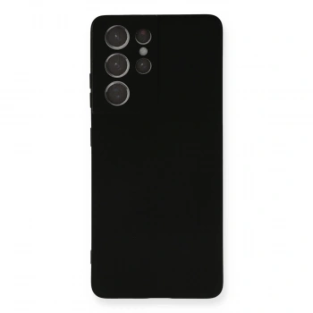 Samsung Galaxy S21 Ultra Kılıf Nano İçi Kadife Silikon - Siyah