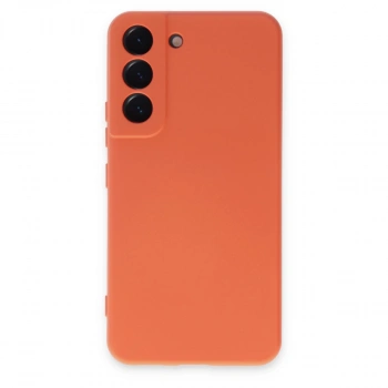 Samsung Galaxy S22 Kılıf Nano İçi Kadife Silikon - Turuncu