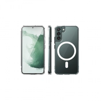 Samsung Galaxy S22 Plus Kılıf Magneticsafe Şeffaf Silikon - Şeffaf