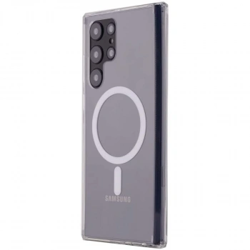 Samsung Galaxy S22 Ultra Kılıf Magneticsafe Şeffaf Silikon - Şeffaf