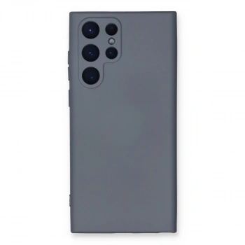 Samsung Galaxy S22 Ultra Kılıf Nano İçi Kadife Silikon - Gri