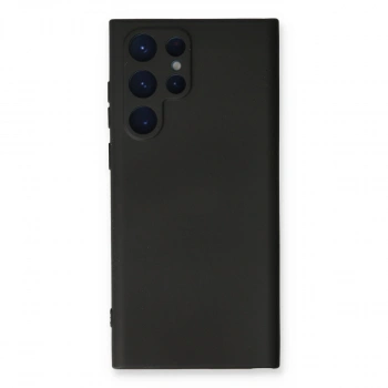 Samsung Galaxy S22 Ultra Kılıf Nano İçi Kadife Silikon - Siyah