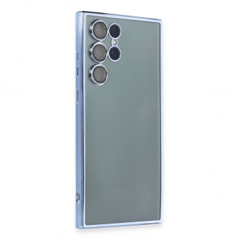 Samsung Galaxy S22 Ultra Kılıf Razer Lensli Silikon - Açık Mavi