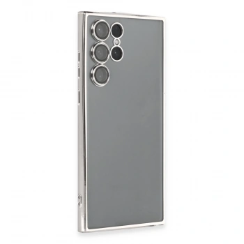 Samsung Galaxy S22 Ultra Kılıf Razer Lensli Silikon - Gümüş