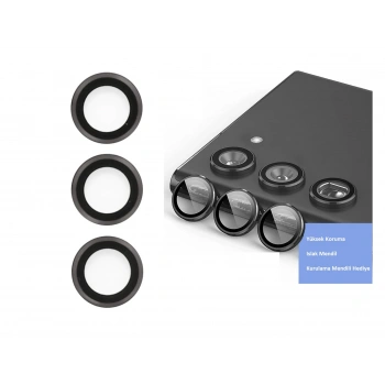 Samsung Galaxy S23 Kamera Lens Koruyucu  Siyah (599)