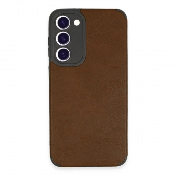 Samsung Galaxy S23 Plus Kılıf Loop Deri Silikon - Kahverengi