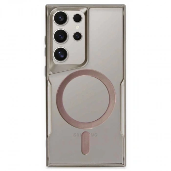 Samsung Galaxy S23 Ultra Kılıf Boyi Magsafe Silikon Kapak - Titan Gri