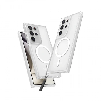 Samsung Galaxy S23 Ultra Kılıf Enka Magsafe Silikon Kılıf - Şeffaf