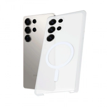 Samsung Galaxy S23 Ultra Kılıf Pc Zara Magsafe Şeffaf Kılıf - Şeffaf