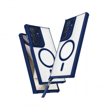 Samsung Galaxy S24 Ultra Kılıf Enka Magsafe Silikon Kılıf - Lacivert