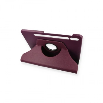 Samsung Galaxy T860 Tab S6 10.5 Kılıf 360 Tablet Deri Kılıf - Mürdüm