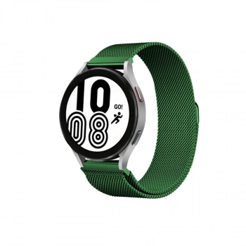Samsung Galaxy Watch 4 Metal Mıknatıslı Kordon - Haki Yeşil