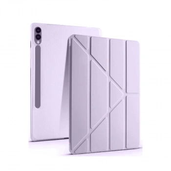 Samsung Galaxy X610 Tab S9 Fe Plus 12.4 Kılıf Kalemlikli Mars Tablet Kılıfı - Lila