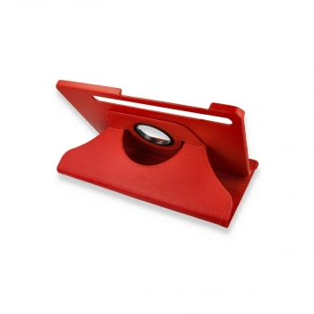 Samsung Galaxy X800 Tab S8 Plus 12.4 Kılıf 360 Tablet Deri Kılıf - Kırmızı