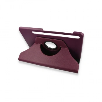 Samsung Galaxy X800 Tab S8 Plus 12.4 Kılıf 360 Tablet Deri Kılıf - Mürdüm