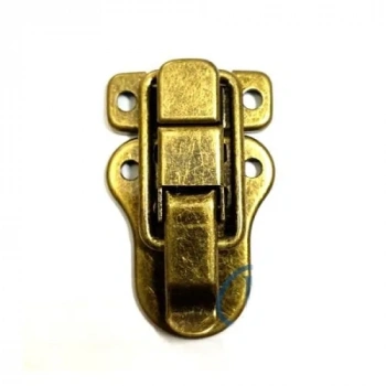 Sandık, Kutu Klipsi, Ön Kilidi - 48x30mm, Antik, 1 Adet