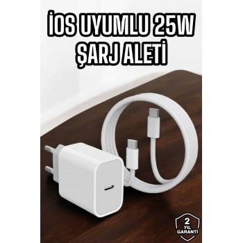 Şarj Aleti İos 15/15 Pro Max Uyumlu Şarj Adaptörü Ve Kablosu