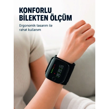 Şarj Edilebilir Bilekten Tansiyon Aleti Tek Tuşla Ölçüm