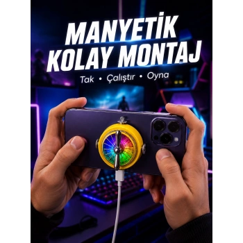 Şarj Edilebilir Rgb Telefon Soğutucu Oyun Fanı