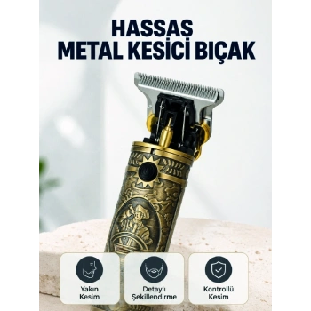 Şarj Edilebilir Saç Sakal Kesme Makinesi 300 Dakika Kullanım 3 Taraklı