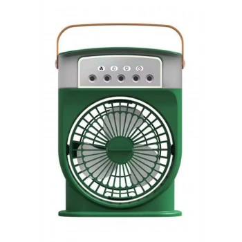 Şarjlı 600 Ml Su Hazneli Taşınabilir Masaüstü Vanilatör  Güçlü Fan Ve 2000 Mah Pil Yeşil