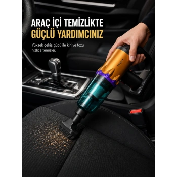 Şarjlı Araç İçi El Süpürgesi Çok Amaçlı Kablosuz Vakum Temizleyici