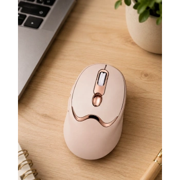 Şarjlı Kablosuz Mouse Sessiz Tıklama Bluetooth Ve Usb Destekli