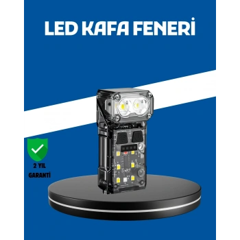 Şarjlı Led Kafa Lambası Manyetik Klipsli El Sensörlü Çok Fonksiyonlu
