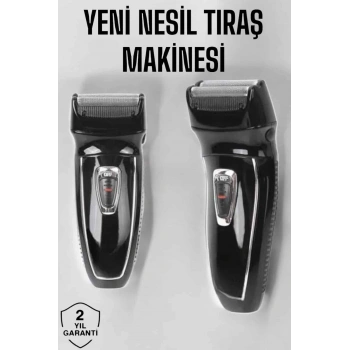 Şarjlı Paslanmaz Çelik Bıçaklı Ve Kablosuz Saç Sakal Tıraş Makinesi