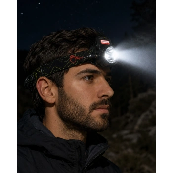 Şarjlı Sensörlü Led Kafa Lambası Zoom Özellikli Güçlü Aydınlatma