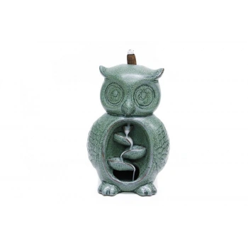 Seramik Baykuş Model Geri Akışlı Tütsülük