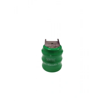 Sertec - 3.6v 3s1p 80 Mah 3 Pin  Nı-mh Buton Pil