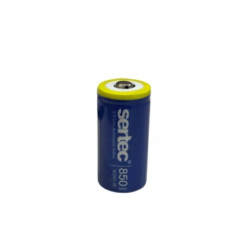 Sertec 3.7v Li-ion 16340 - 850 Mah 3c Başlı Şarjlı Pil