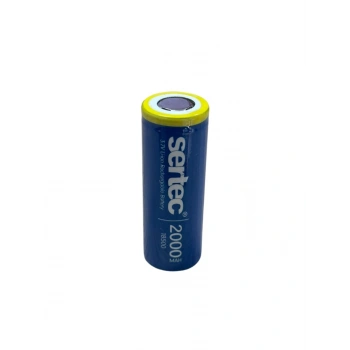 Sertec 3.7v Li-ion 18500 2000 Mah 3c Şarjlı Pil