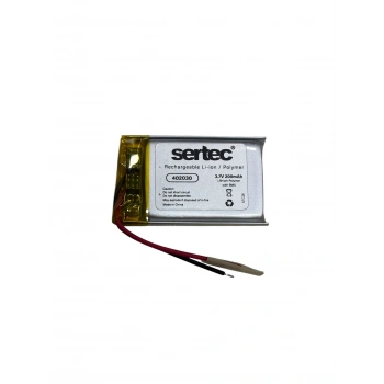 Sertec 402030 3.7v 200mah Li-polymer Pil (devreli/1.5a)