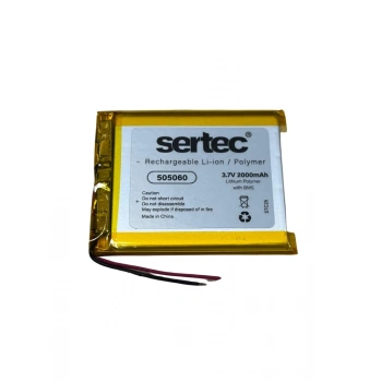 Sertec 505060 3.7v 2000 Mah Li-polymer Pil (devreli/1.5a)